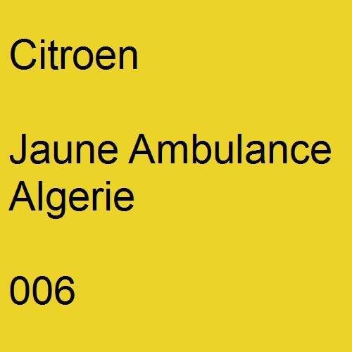 Citroen, Jaune Ambulance Algerie, 006.